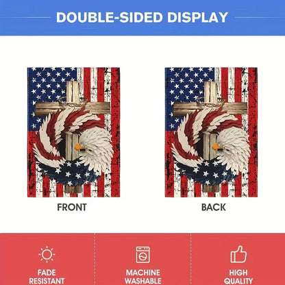 American Flag - Independence Day Linen Double-Sided Flag