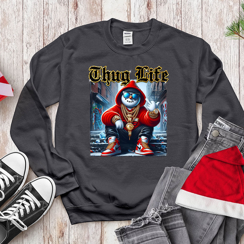 Thug Life Gangster Snowman - Urban Holiday