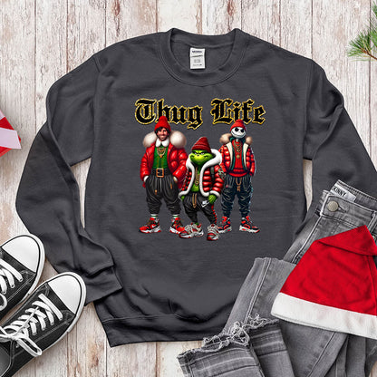 Thug Life Holiday Trio - Streetwear Christmas Crewneck