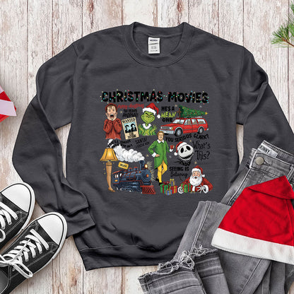 Retro Holiday Movie Fan T-Shirt - Christmas Film Quotes Mashup Apparel