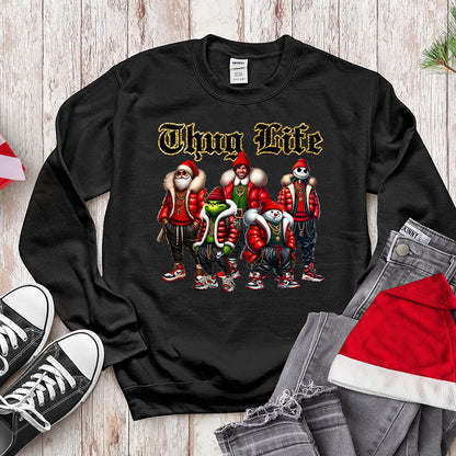 Thug Life Holiday Squad - Urban Streetwear Christmas Crew