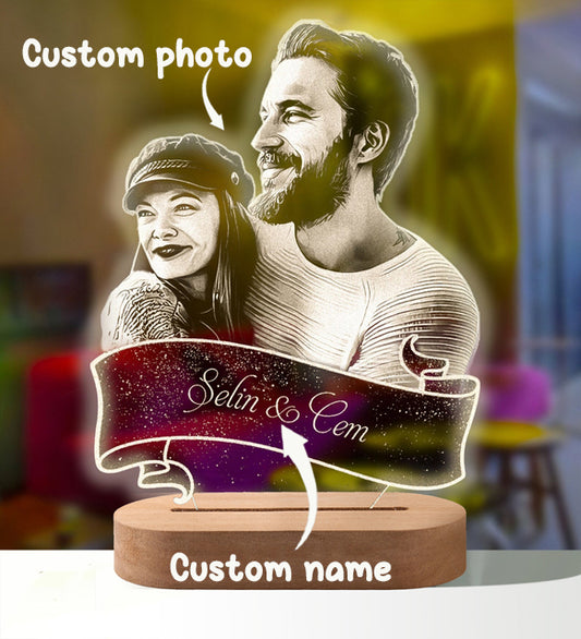 Personalized 3D LED Lamp Custom Photo Night Light Heart