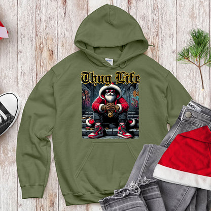 Thug Life Hip - Hop Santa Shirt - Streetwear Christmas