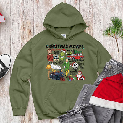 Retro Holiday Movie Fan T-Shirt - Christmas Film Quotes Mashup Apparel