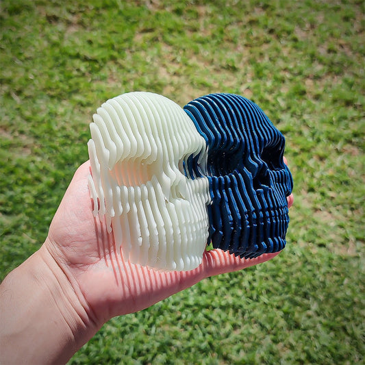 3D Printed Luminous Quantum Skull Ornament