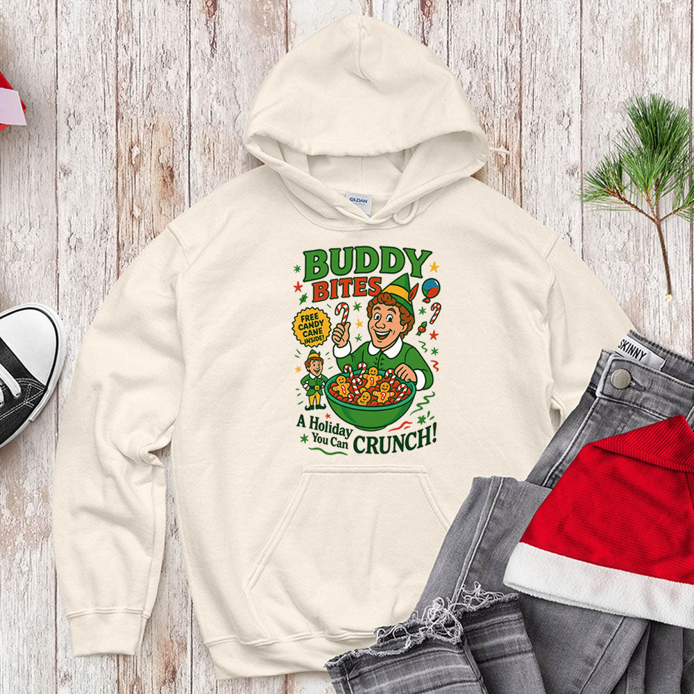 Buddy The Elf Funny Christmas Sweatshirt - Buddy Bites Holiday