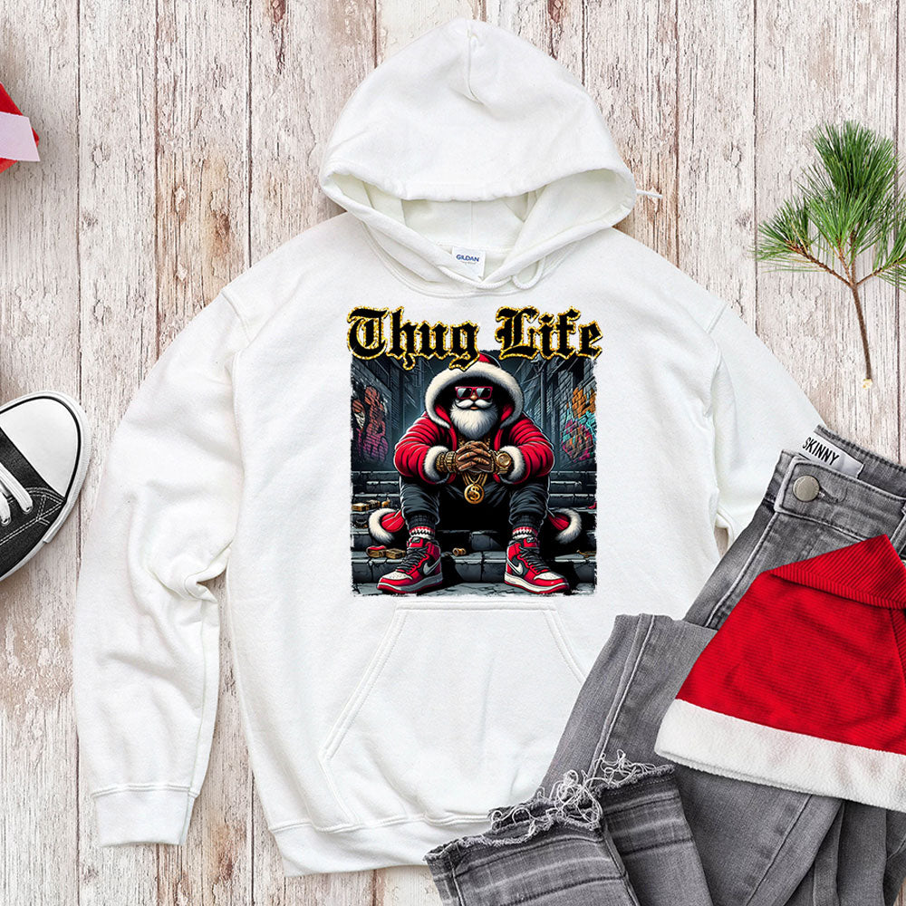 Thug Life Hip - Hop Santa Shirt - Streetwear Christmas