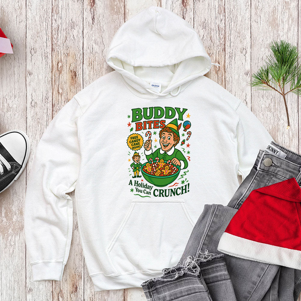 Buddy The Elf Funny Christmas Sweatshirt - Buddy Bites Holiday