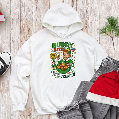 Buddy The Elf Funny Christmas Sweatshirt - Buddy Bites Holiday