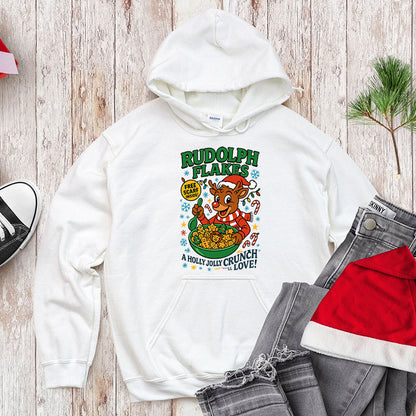Red-Nosed Reindeer Cereal Parody Shirt - Holly Jolly Crunch