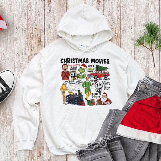 Retro Holiday Movie Fan T-Shirt - Christmas Film Quotes Mashup Apparel
