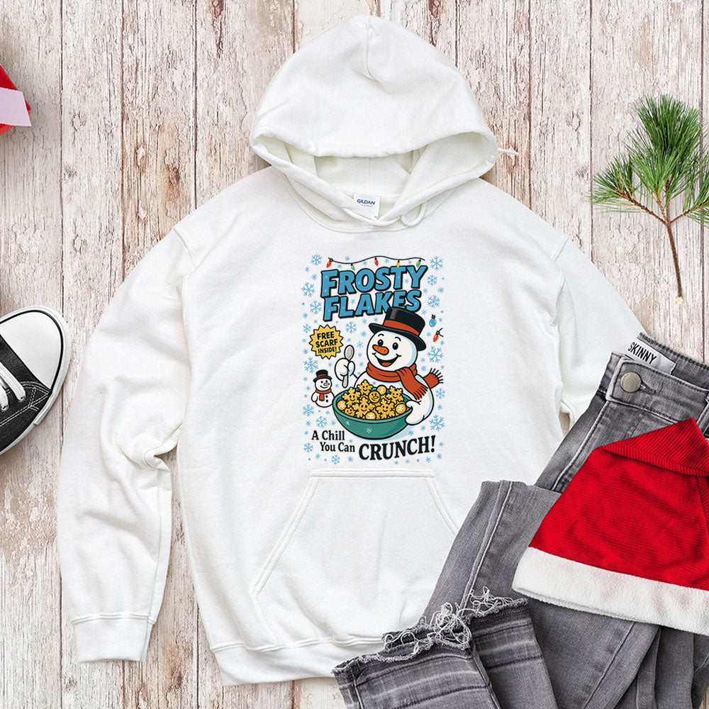 Funny Snowman Cereal Parody Shirt - Frosty Flakes Holiday T-Shirt & Hoodie