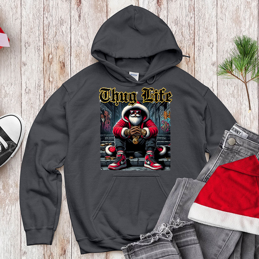 Thug Life Hip - Hop Santa Shirt - Streetwear Christmas