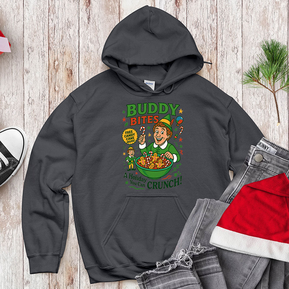 Buddy The Elf Funny Christmas Sweatshirt - Buddy Bites Holiday