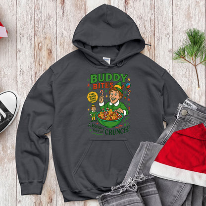 Buddy The Elf Funny Christmas Sweatshirt - Buddy Bites Holiday