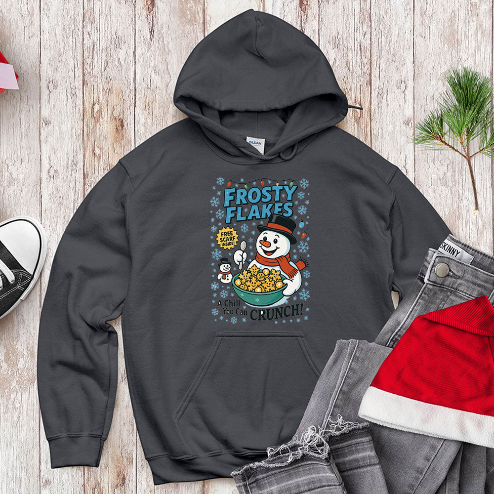 Funny Snowman Cereal Parody Shirt - Frosty Flakes Holiday T-Shirt & Hoodie