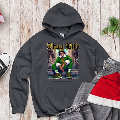 Thug Life Christmas Elf T-Shirt - Gangster Holiday