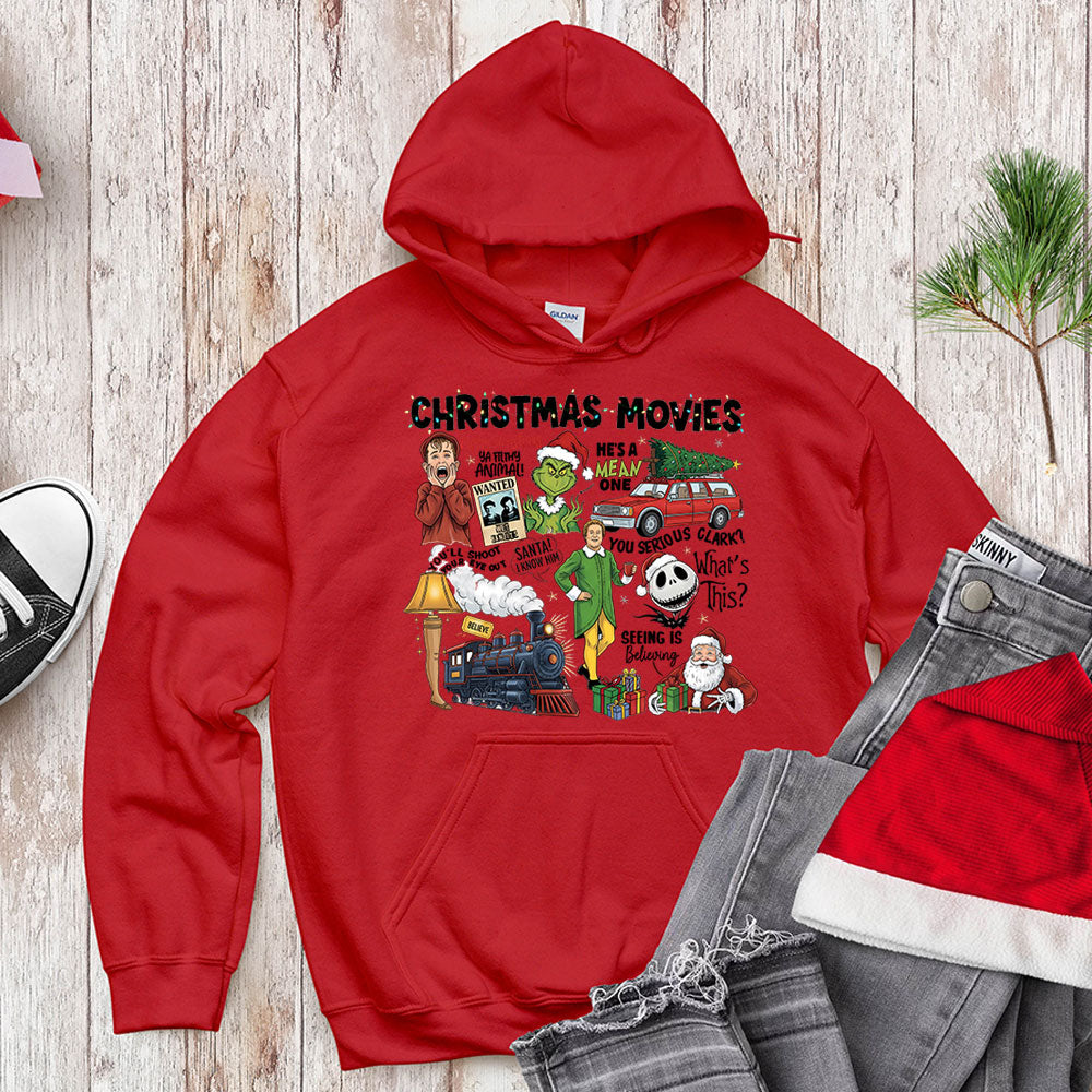 Retro Holiday Movie Fan T-Shirt - Christmas Film Quotes Mashup Apparel