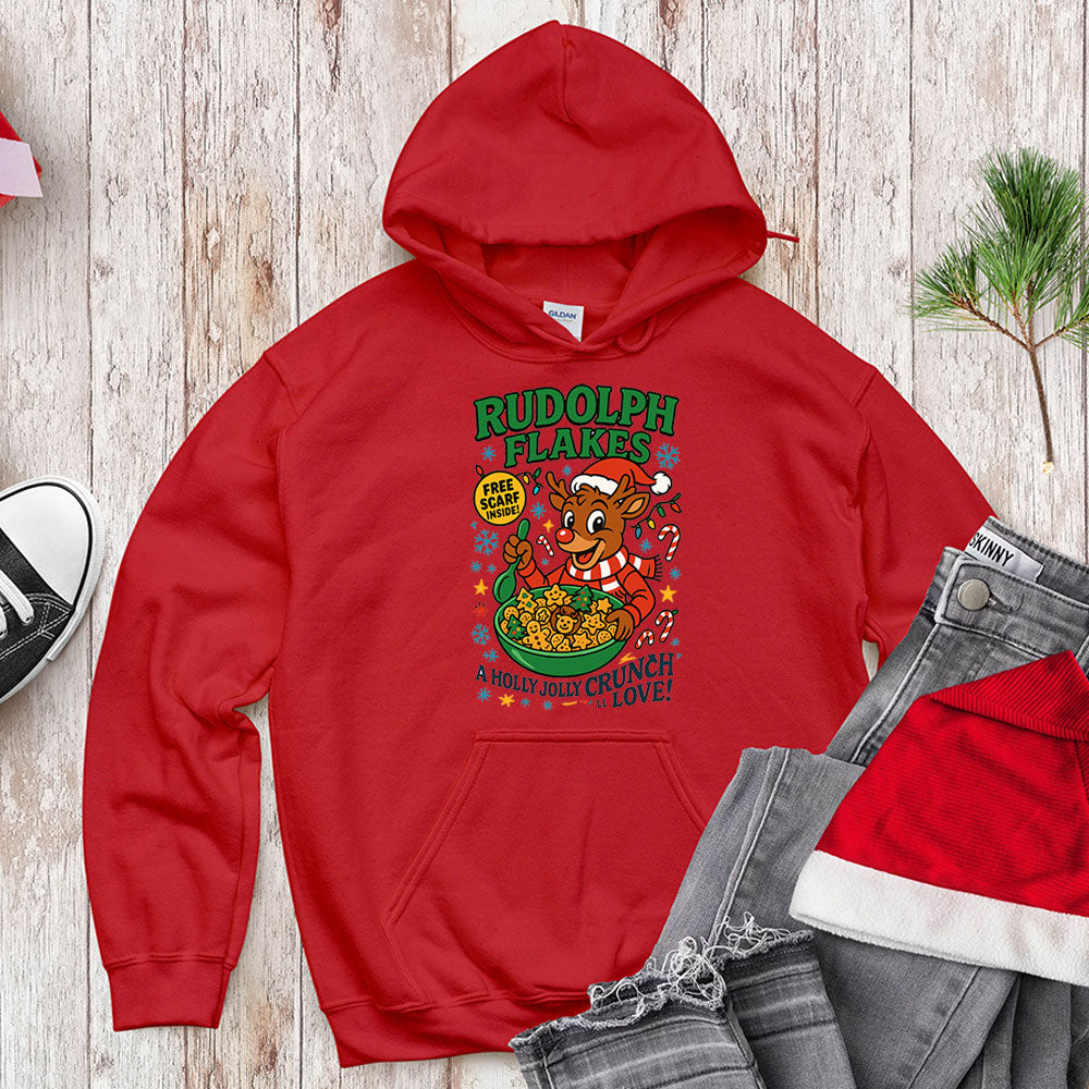 Red-Nosed Reindeer Cereal Parody Shirt - Holly Jolly Crunch