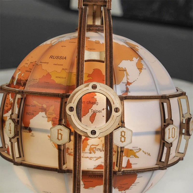 Luminous Globe 3D Wooden Puzzle - Wooden Model Building Kit