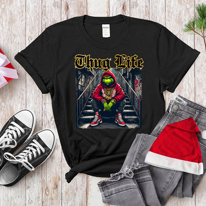 Thug Life Green Anti - Hero Shirt - Urban Holiday Streetwear