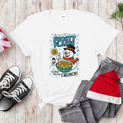 Funny Snowman Cereal Parody Shirt - Frosty Flakes Holiday T-Shirt & Hoodie