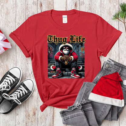 Thug Life Hip - Hop Santa Shirt - Streetwear Christmas