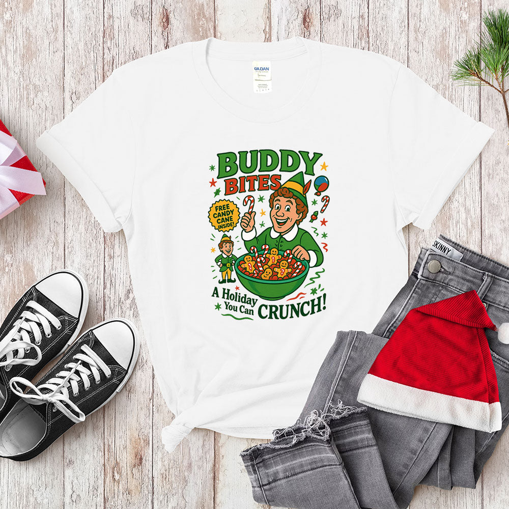 Buddy The Elf Funny Christmas Sweatshirt - Buddy Bites Holiday