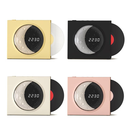 Moon Clock Speaker: Retro Vinyl Nostalgia Bluetooth Hi-Fi Player for Party Vibes!