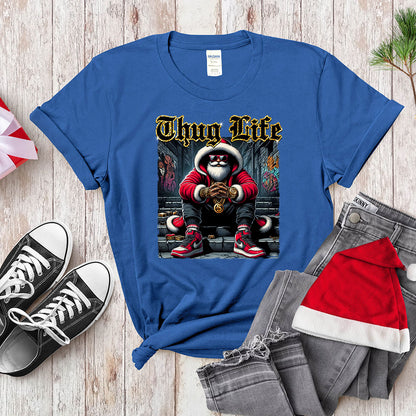 Thug Life Hip - Hop Santa Shirt - Streetwear Christmas