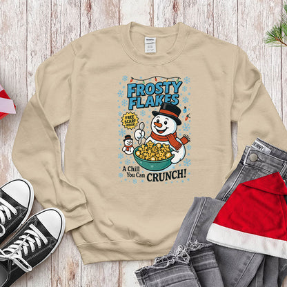 Funny Snowman Cereal Parody Shirt - Frosty Flakes Holiday T-Shirt & Hoodie