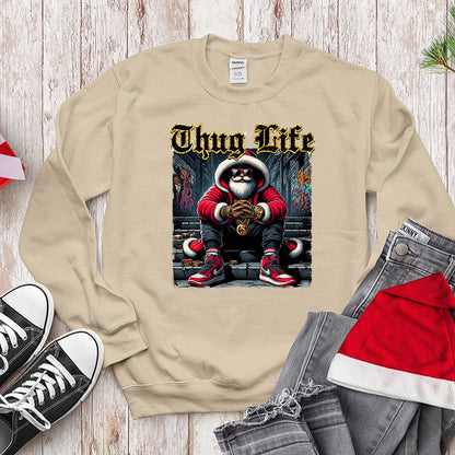 Thug Life Hip - Hop Santa Shirt - Streetwear Christmas