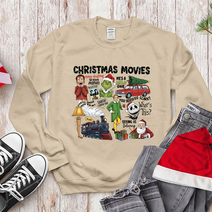 Retro Holiday Movie Fan T-Shirt - Christmas Film Quotes Mashup Apparel