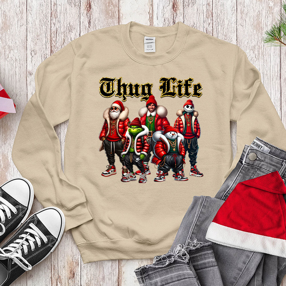 Thug Life Holiday Squad - Urban Streetwear Christmas Crew