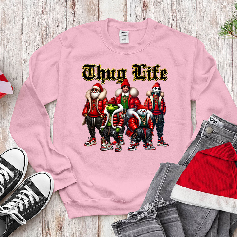 Thug Life Holiday Squad - Urban Streetwear Christmas Crew