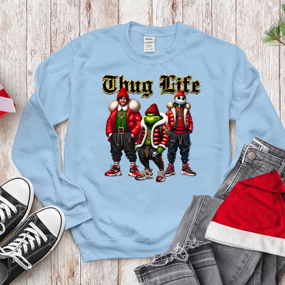 Thug Life Holiday Trio - Streetwear Christmas Crewneck