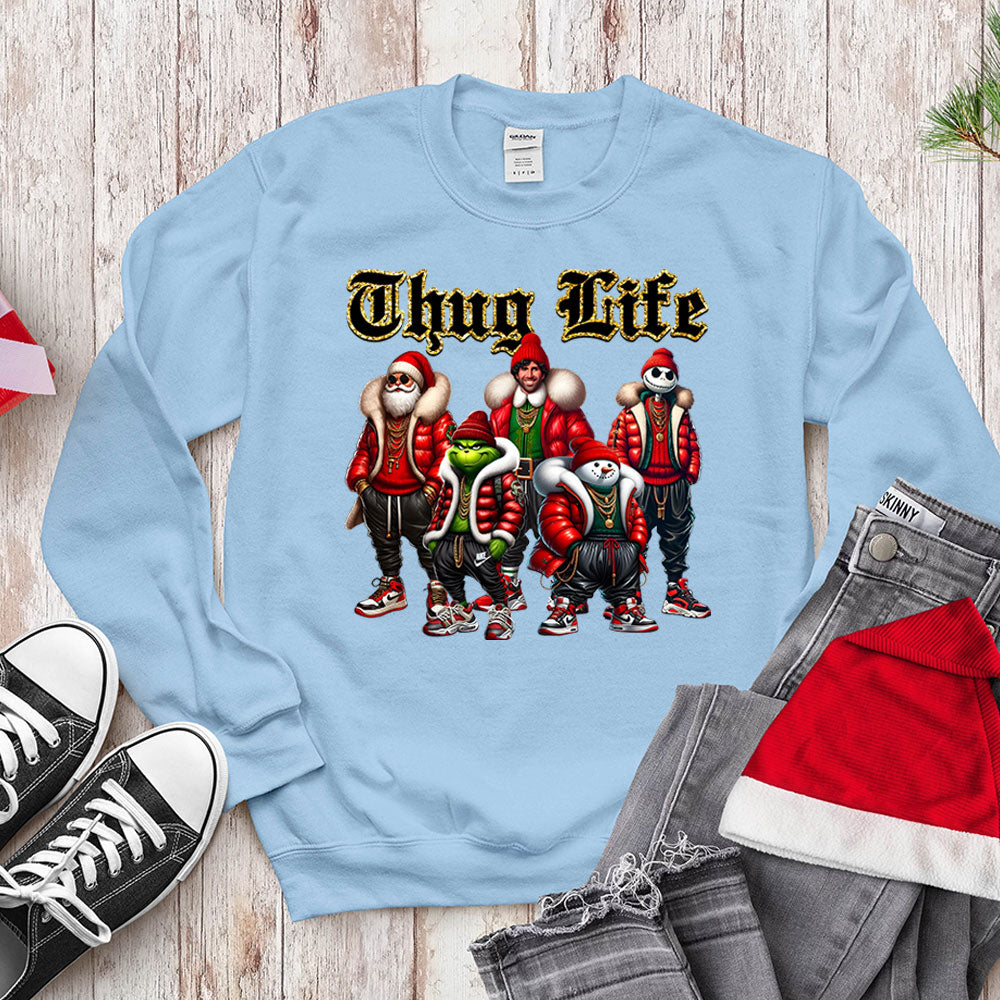 Thug Life Holiday Squad - Urban Streetwear Christmas Crew