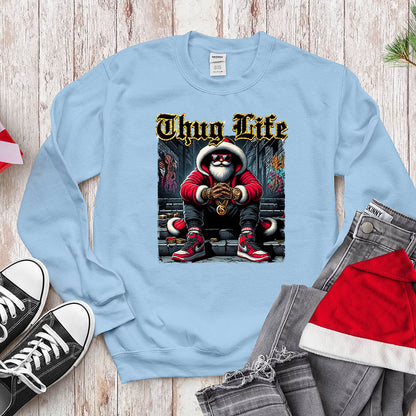 Thug Life Hip - Hop Santa Shirt - Streetwear Christmas