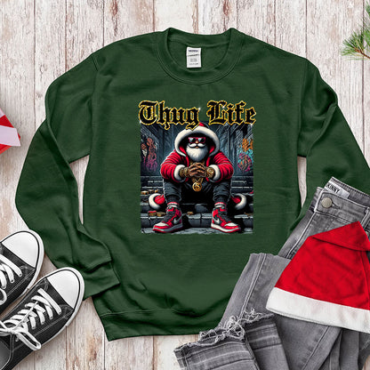 Thug Life Hip - Hop Santa Shirt - Streetwear Christmas