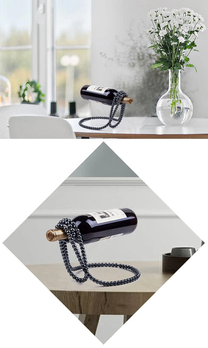 Elevate your home decor with Creative Pearl Necklace Wine Rack