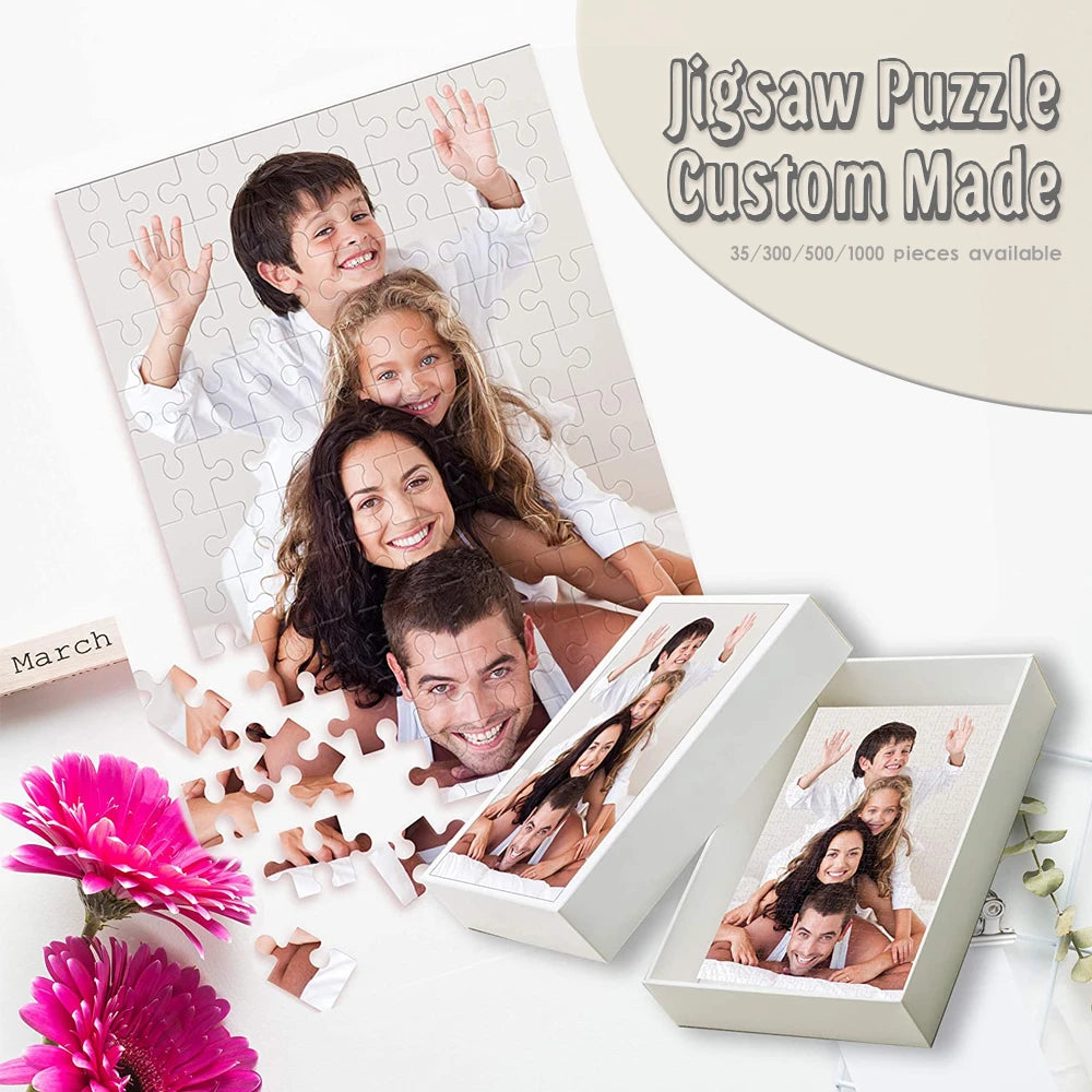 Custom Made Jigsaw Puzzles 35/300/500/1000Pcs Wooden/cardboard