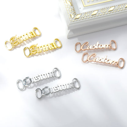 Customized Stainless Steel Shoe Buckle Jewelry with Personalized Name, Date, and Logo - Perfect Gifts for Best Friends