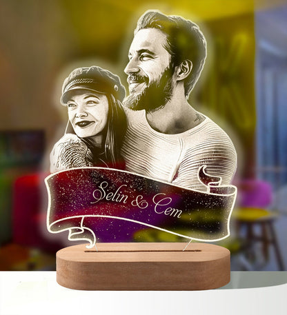 Personalized 3D LED Lamp Custom Photo Night Light Heart