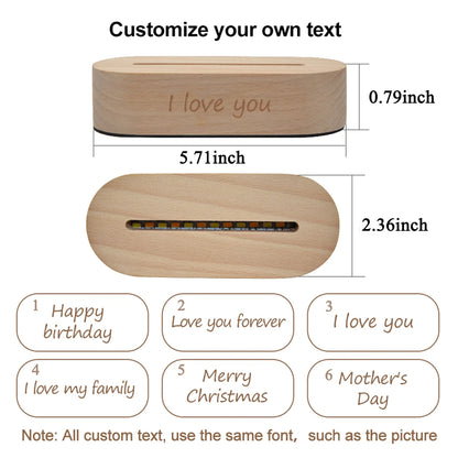 Personalized 3D LED Lamp Custom Photo Night Light Heart