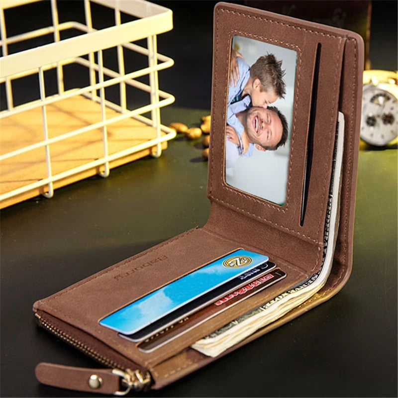 Customized Photo Wallet for Men - Personalized Engraved Picture Bifold Wallet - Custom Photo Wallets - Father's Day Gift for Dad