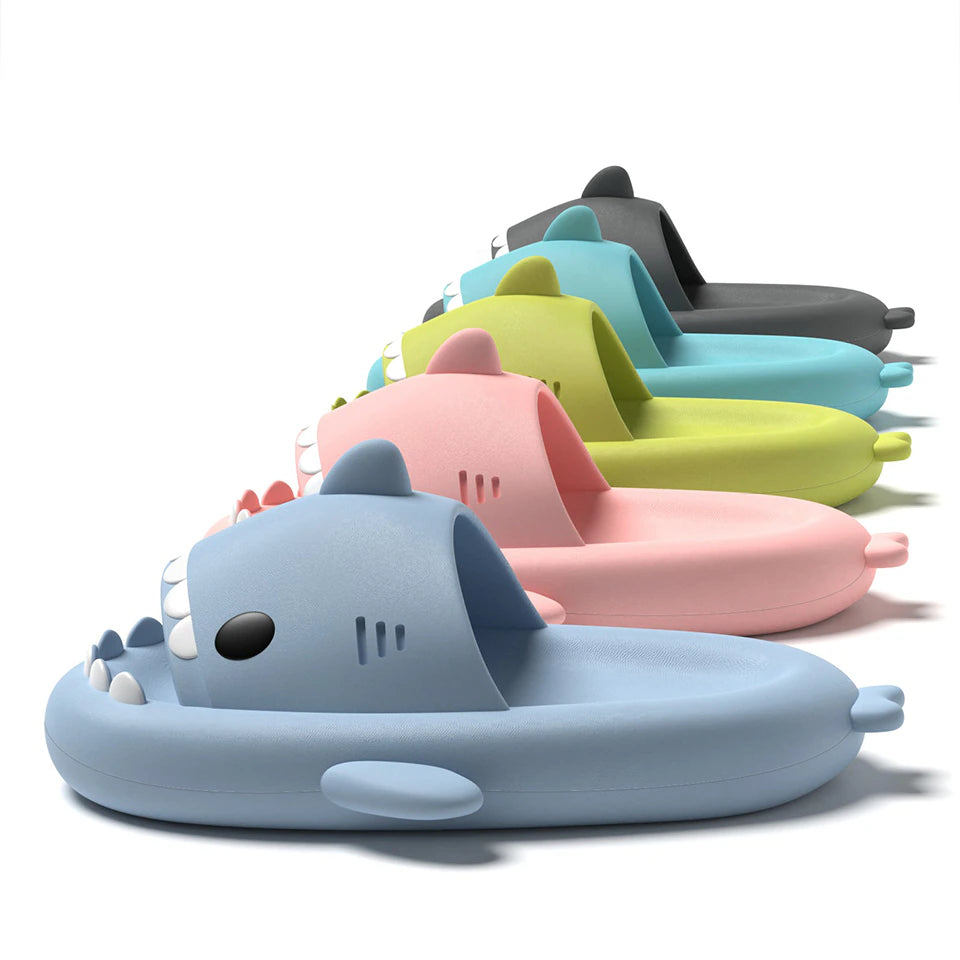 Home Shark Slippers: Anti-Skid EVA, Vibrant Colors, Perfect for Couples and Families