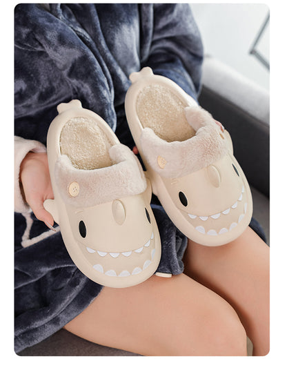 Stylish Winter Shark Slippers: Cozy Cotton Shoes for Men and Women