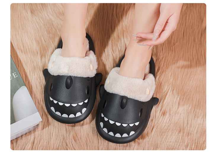 Stylish Winter Shark Slippers: Cozy Cotton Shoes for Men and Women