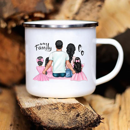 Creative Enamel Mug for Super Dad, Perfect Father's Day Gift