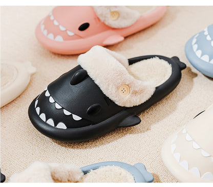 Stylish Winter Shark Slippers: Cozy Cotton Shoes for Men and Women